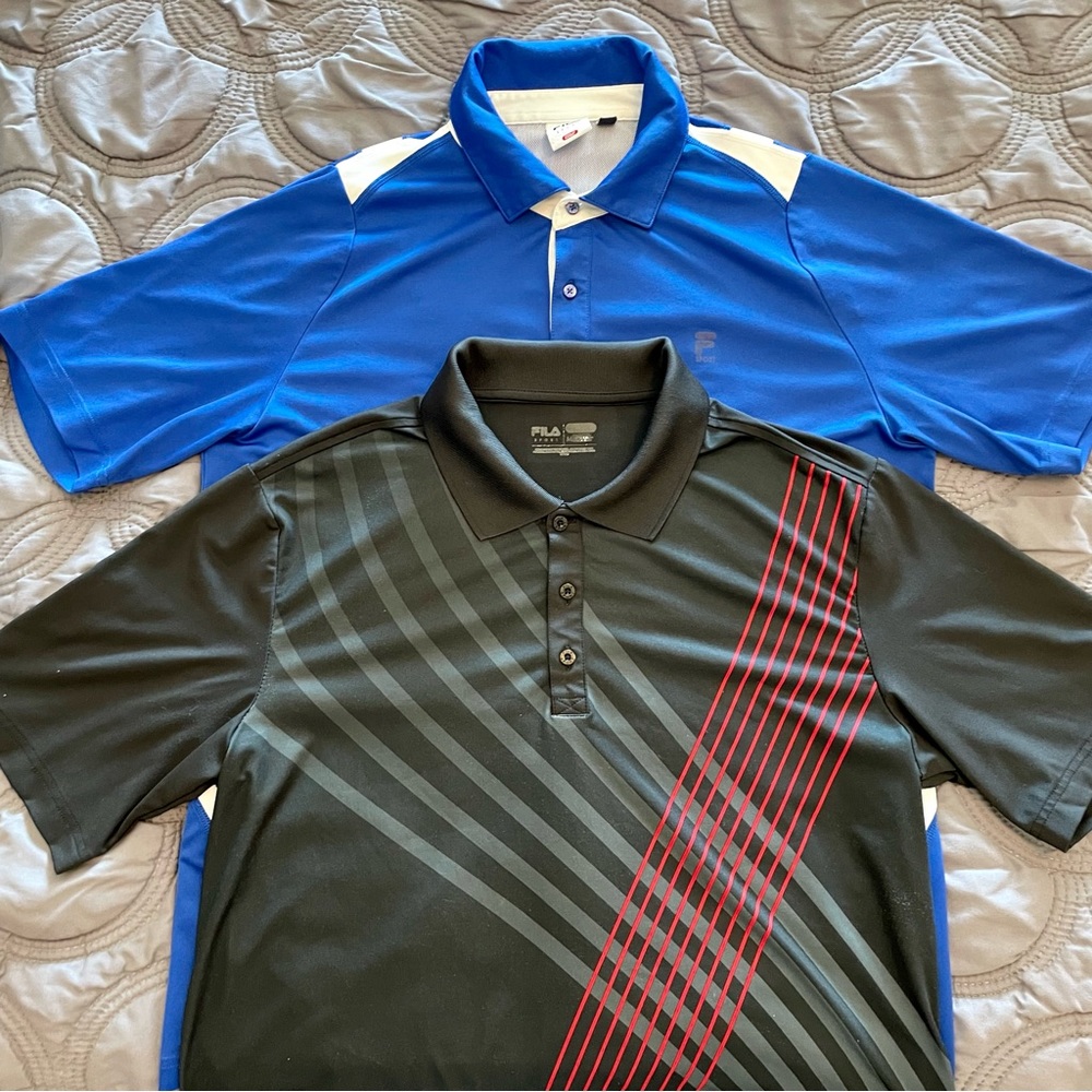 FILA : Bundle of 2 Fila Sport Short Sleeve Polos